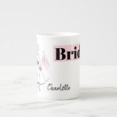 Tasse En Porcelaine Fashion Bride Pink Bride Nom de la mariée d'os chi (Devant)