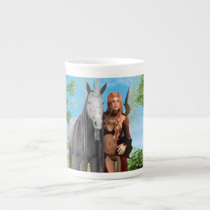 Tasse En Porcelaine Fée et licorne