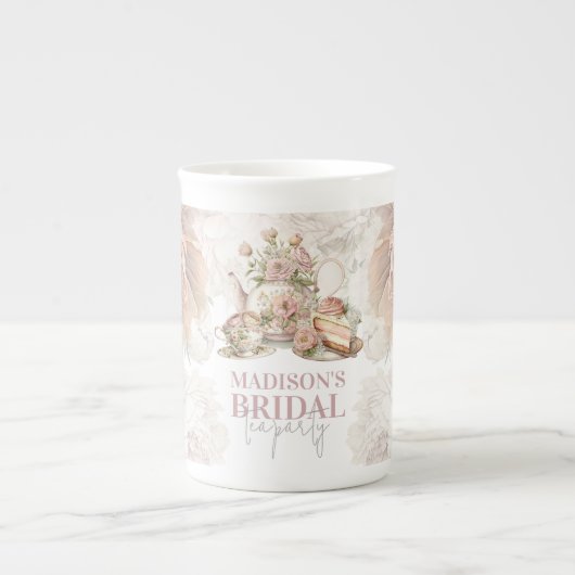 Tasse En Porcelaine Fête de thé de mariage personnalisée (Devant)