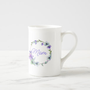 Tasse En Porcelaine Fête des mères de fleurs colorées