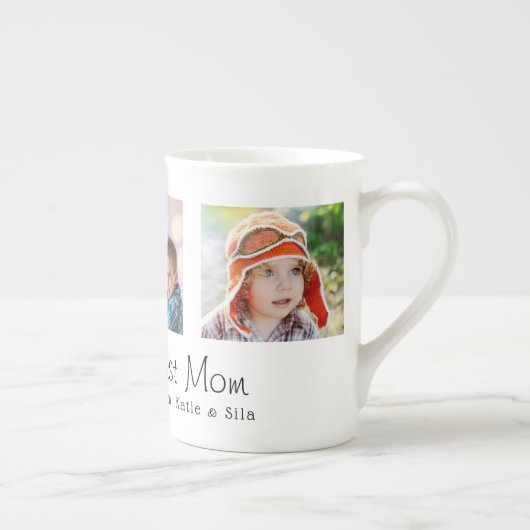 Tasse En Porcelaine Fête des Mères Meilleure Maman 3 Photos (Droite)