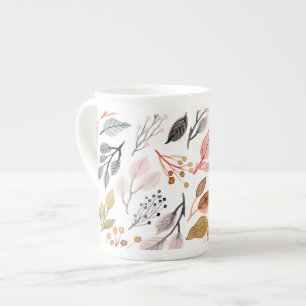 Tasse En Porcelaine feuille d'arbre