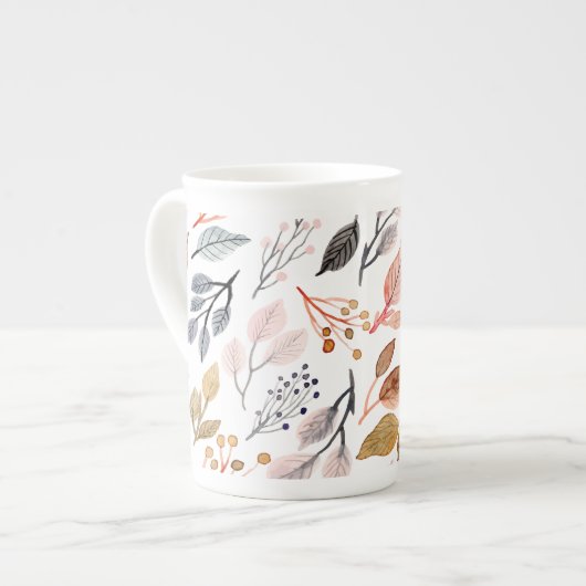 Tasse En Porcelaine feuille d'arbre (Devant gauche)