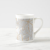 Tasse En Porcelaine Feuilles d'or 3 (Droite)