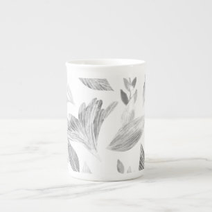 Tasse En Porcelaine Feuilles mortes aquarelle 8