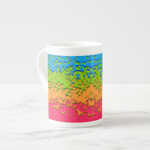 Tasse En Porcelaine Fière de Groovy Rétro Bubbly Trippy Funky Panroman