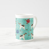 Tasse En Porcelaine Fil de dessin Fox Terrier (Devant droit)