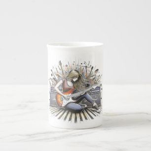 Tasse En Porcelaine Fille avec des vibes musicales