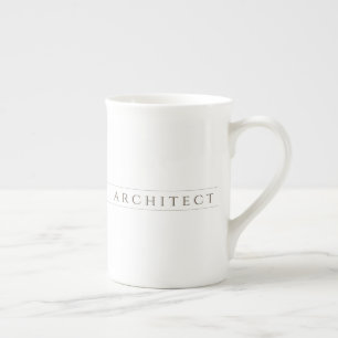 Tasse en porcelaine fine ARCHITECT / Sépia