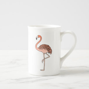 Tasse En Porcelaine Flamant rose rose Lineart-57667