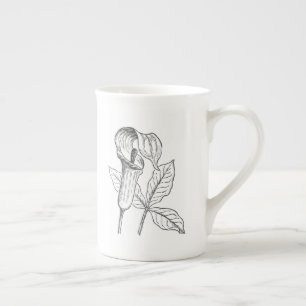 Tasse En Porcelaine Fleur d'Arum des Prêtres de la Forêt Botanique Flo
