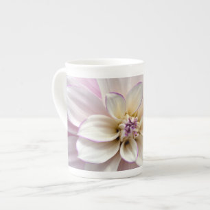Tasse En Porcelaine Fleur de dahlia blanche