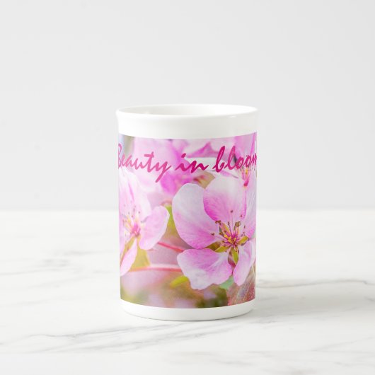 Tasse En Porcelaine Fleur de pomme rose (Devant)