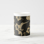 Tasse En Porcelaine Fleur d'os de Chine Mug-Black (Devant)