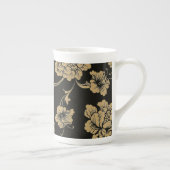 Tasse En Porcelaine Fleur d'os de Chine Mug-Black (Droite)