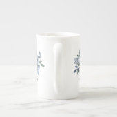 Tasse En Porcelaine Fleur Lover Bleu Fleurs (Dos)