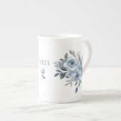 Tasse En Porcelaine Fleur Lover Bleu Fleurs (Devant droit)