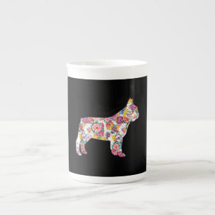 Tasse En Porcelaine Fleur Motif Français Bulldogs Français Lover Cadea