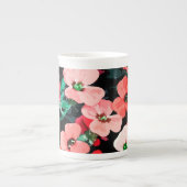 Tasse En Porcelaine Fleur rouge aquarelle (Devant)