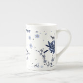 Tasse En Porcelaine Fleurs bleues (Droite)