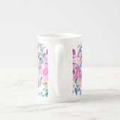 Tasse En Porcelaine Fleurs d'aquarelle Pastel (Dos)