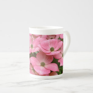 Tasse En Porcelaine Fleurs de bois de kousa rose