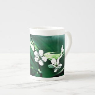 Tasse En Porcelaine Fleurs de cerisiers blancs