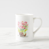 Tasse En Porcelaine Fleurs de printemps aquarelle dans un pot d'argile (Droite)
