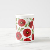 Tasse En Porcelaine Fleurs d'été joyeuses floraison de pavot (Devant)
