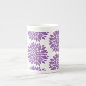 Tasse En Porcelaine Fleurs d'os pourpres à la chaudière (Devant)