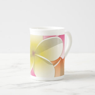 Tasse En Porcelaine Fleurs frangipani/Plumeria