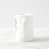 Tasse En Porcelaine Fleurs Iris Violettes (Dos)