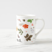 Tasse En Porcelaine Fleurs jaunes et roses blanches 7 (Droite)