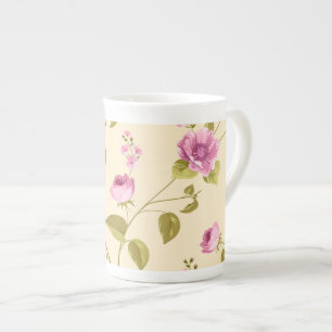 Tasse En Porcelaine Fleurs Motif 16