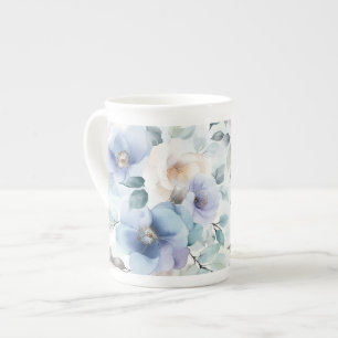 Tasse En Porcelaine Fleurs Romantiques Jolies Lavande Violet Blanc  