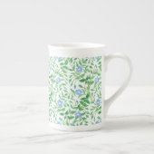 Tasse En Porcelaine Floral style champêtre Bleu Blanc Périwinkle Motif (Droite)