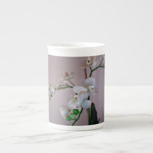 Tasse En Porcelaine Flore de fleurs blanches