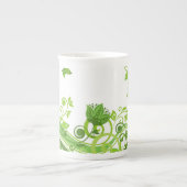 Tasse En Porcelaine Flore verte (Devant)