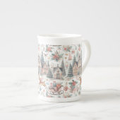 Tasse En Porcelaine Fond d'écran de la scène de Noël (Devant droit)