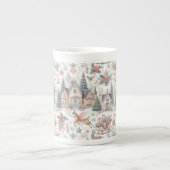 Tasse En Porcelaine Fond d'écran de la scène de Noël (Devant)