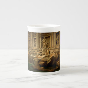 Tasse En Porcelaine Fontaine de Trevi peinture Rome