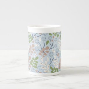 Tasse En Porcelaine Formes organiques botaniques
