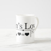 Tasse En Porcelaine Formule Amour de Maman 02 (Devant droit)