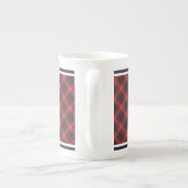 Tasse En Porcelaine Fraser de la famille Lovat Tartan moderne rouge et (Dos)