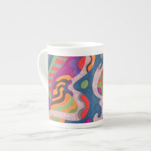 Tasse En Porcelaine "Fred the Cosmic Worm" Art Abstrait