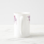 Tasse En Porcelaine Fuchsias festives sur une boue d'os en Chine (Dos)