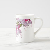 Tasse En Porcelaine Fuchsias festives sur une boue d'os en Chine (Droite)