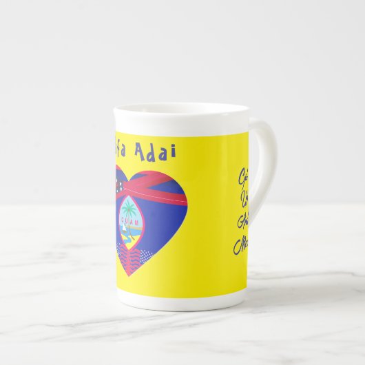 Tasse En Porcelaine Fun Guam Café Time (Devant droit)