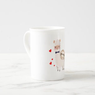 Tasse En Porcelaine Funny Sloth Riding Llama Shirt drôle Coeurs d'Alpa