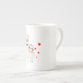 Tasse En Porcelaine Funny Sloth Riding Llama Shirt drôle Coeurs d'Alpa (Devant droit)